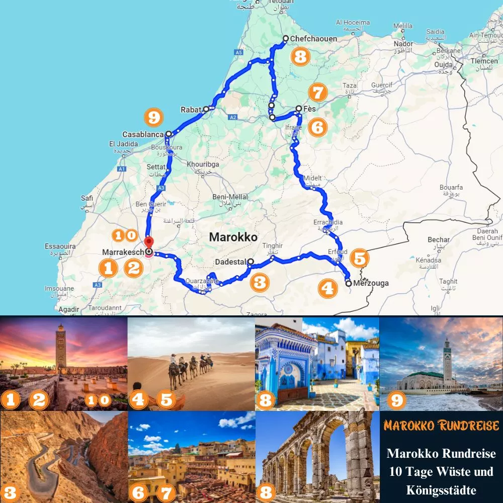 Marokko Rundreise 10 Tage Wüste und Königsstädte