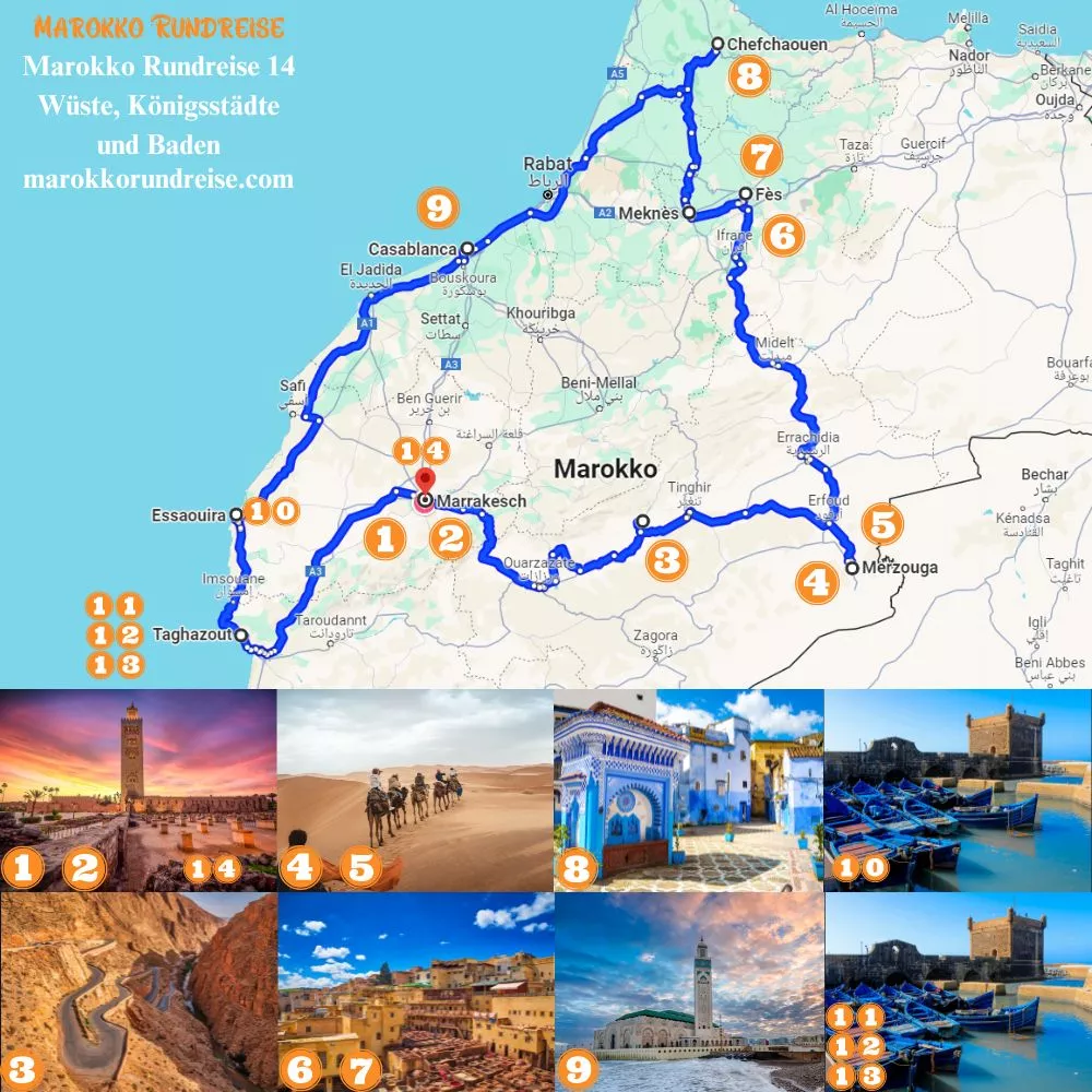 Marokko Rundreise 14 Wüste, Königsstädte und Baden - marokko rundreise